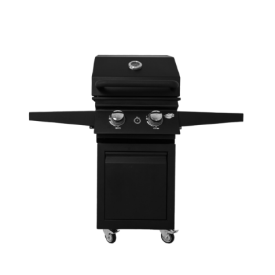 Газовый гриль модель B-Fire 06 Bizon Black 2 на тележке с откидными боковыми столиками