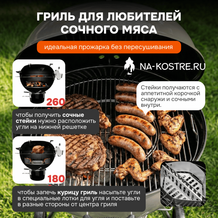 Угольный гриль Weber Master-Touch GBS SMOKE 57 cm 1502203