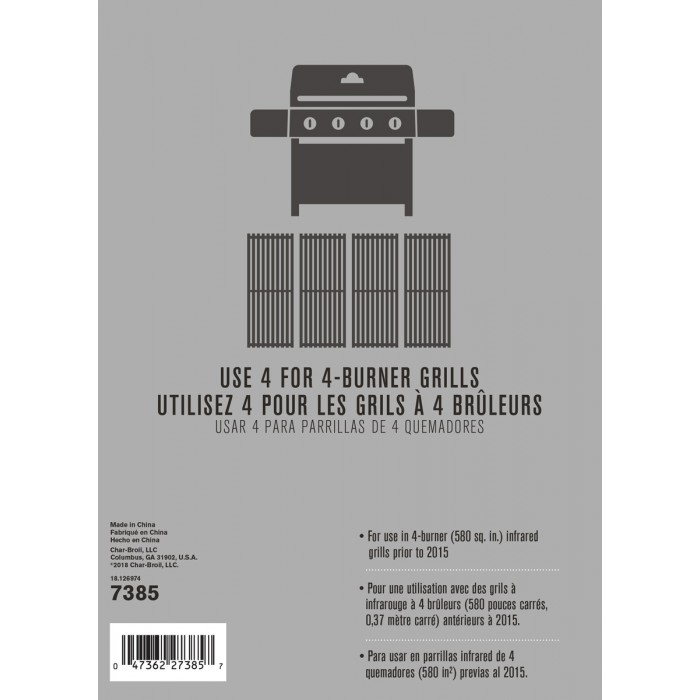 Решетка+пластина Char-Broil Infrared на Professional 4