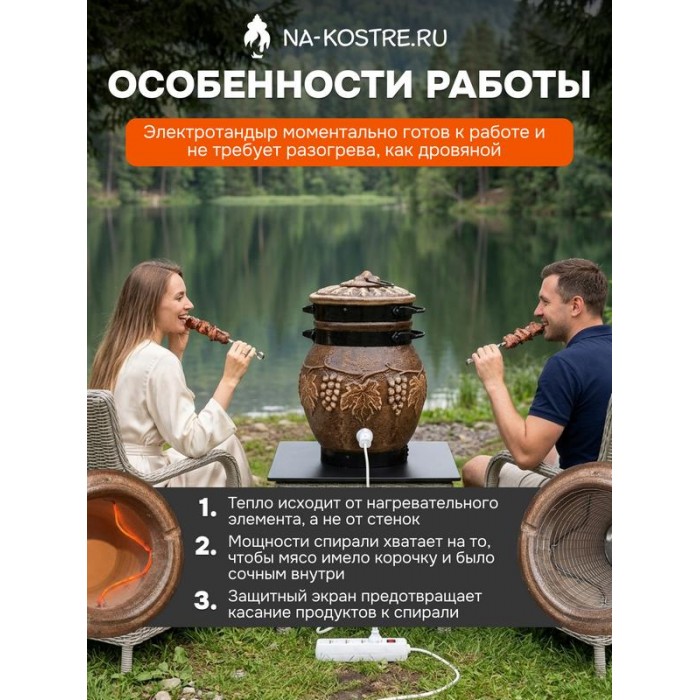 Тандыр Барельеф Мини электрический