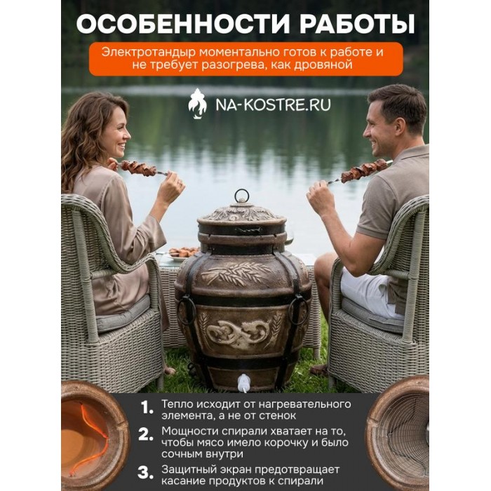 Тандыр Барельеф Колос электрический