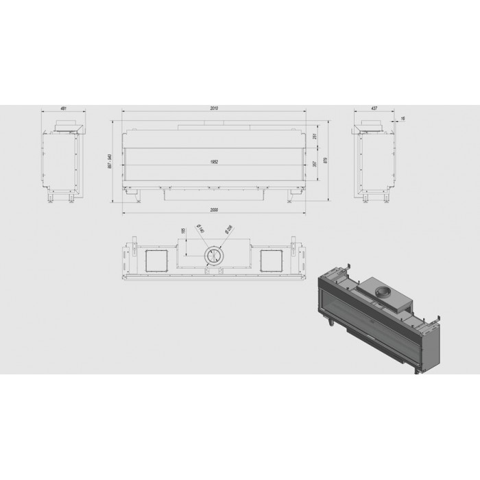 Газовая топка KRATKI LEO/200/G20 (магистральный газ)