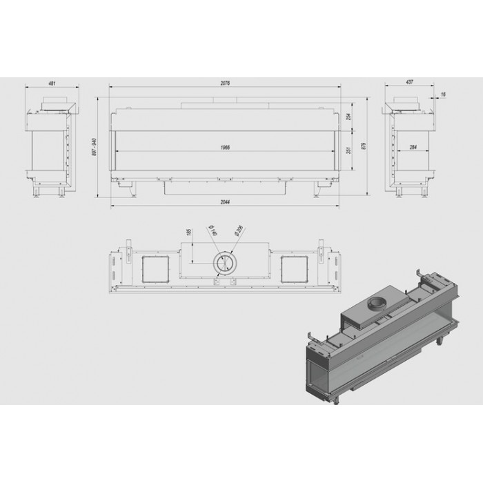 Газовая топка KRATKI LEO/LP/200/G31/37 MBAR (баллонный газ)