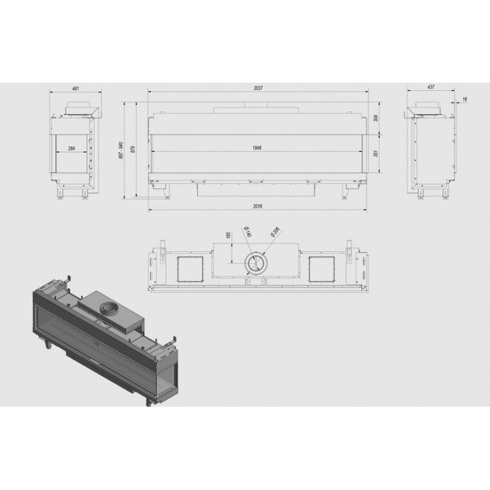 Газовая топка KRATKI LEO/P/200/G20 (магистральный газ)