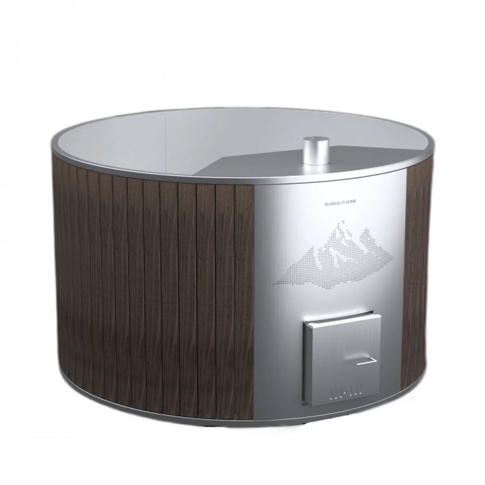 Фурако Байкал 2400мм круглая с интегрированной печью Elbrus Grill Термоясень