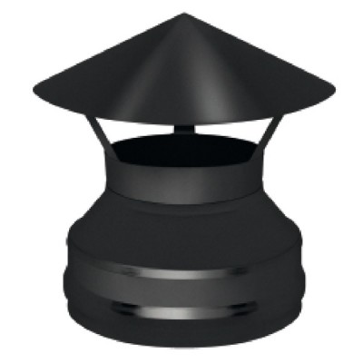 Оголовок BLACK (AISI 430/0,5мм) диаметр дымохода: 120x200 мм