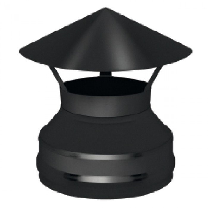 Оголовок BLACK (AISI 430/0,5мм) диаметр дымохода: 115х200 мм