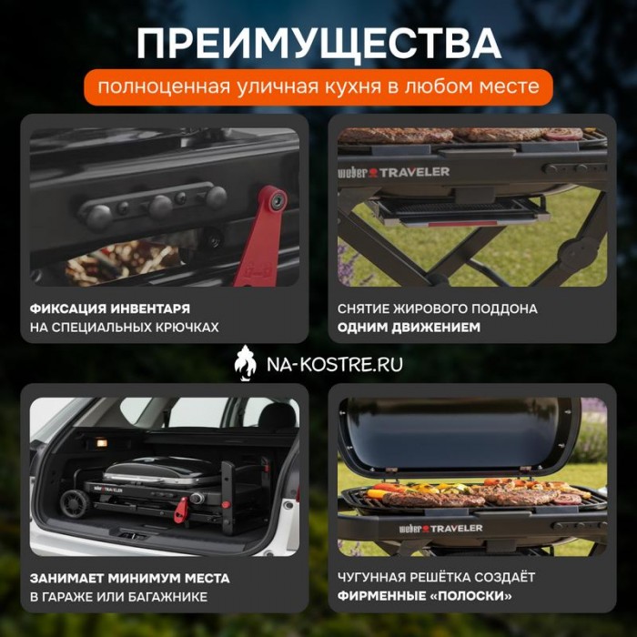 Газовый гриль Weber Traveler Compact 1501747
