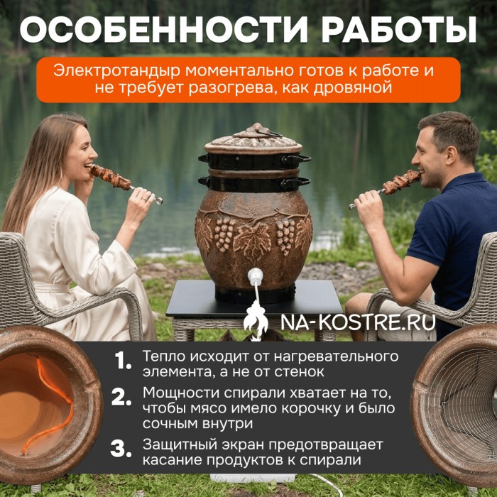 Тандыр Барельеф Мини электрический