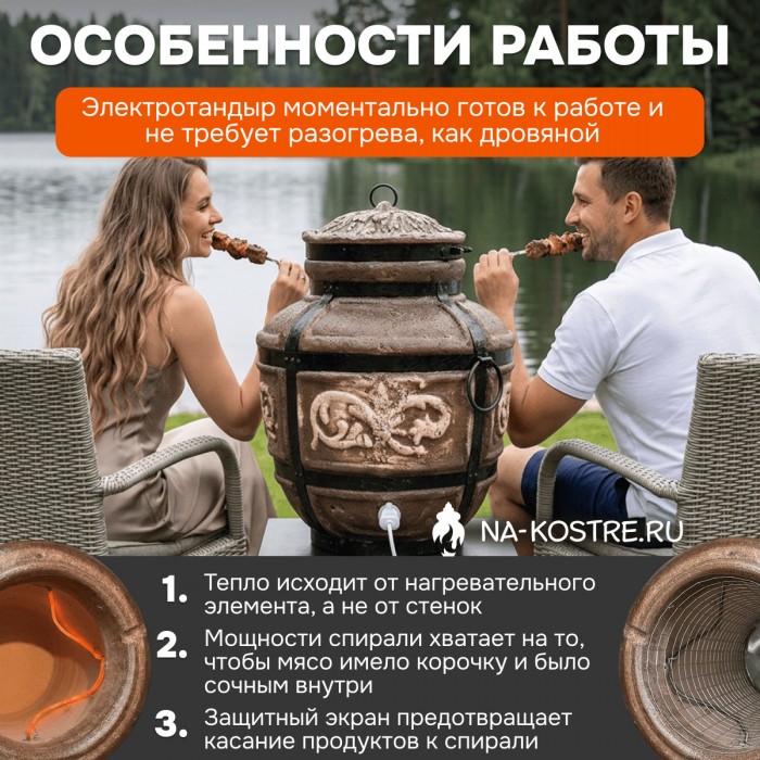 Тандыр Барельеф Большой электрический