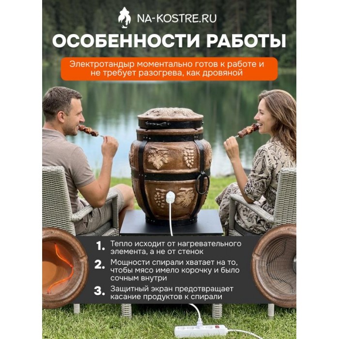 Тандыр Барельеф Уточка электрический