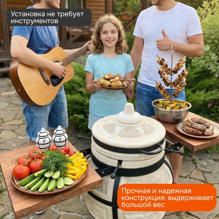 Боковые столики с креплением для тандыра Есаул