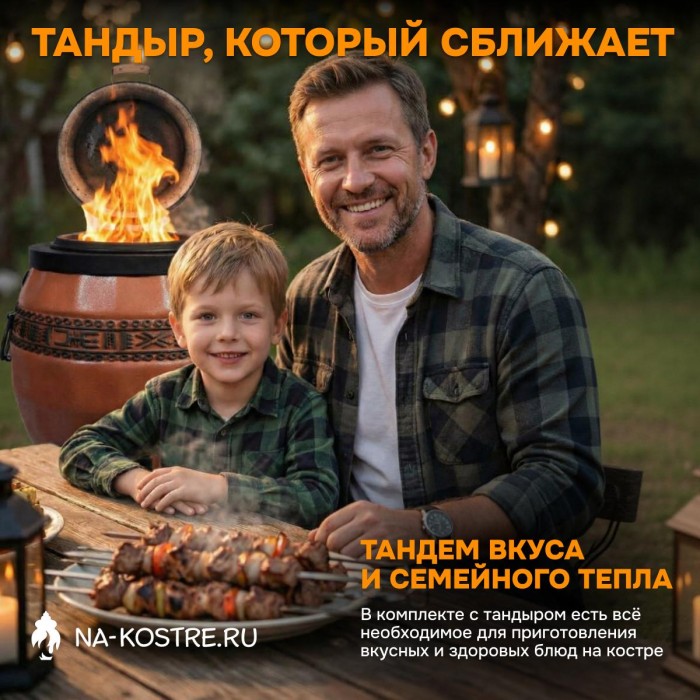 Тандыр Сармат утепленный на колесах с откидной крышкой и термометром (Терракотовый)