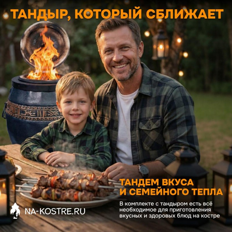 Тандыр Сармат утепленный на колесах с откидной крышкой и термометром (Графит)